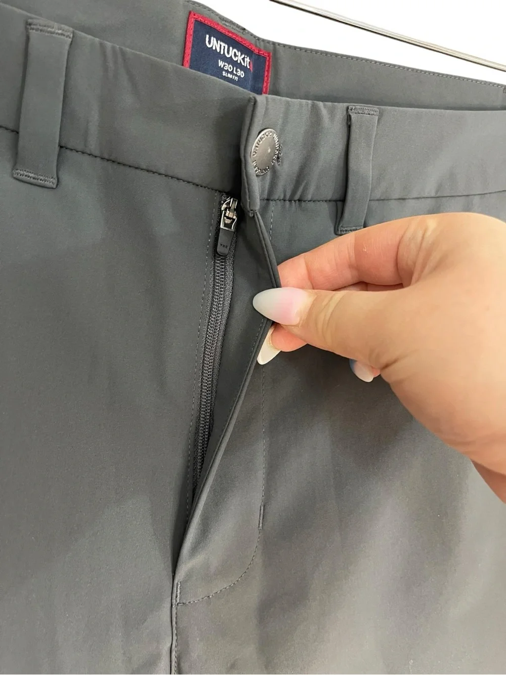 UNTUCKit Traveler Tech Stretch Slim Fit Pant Gray